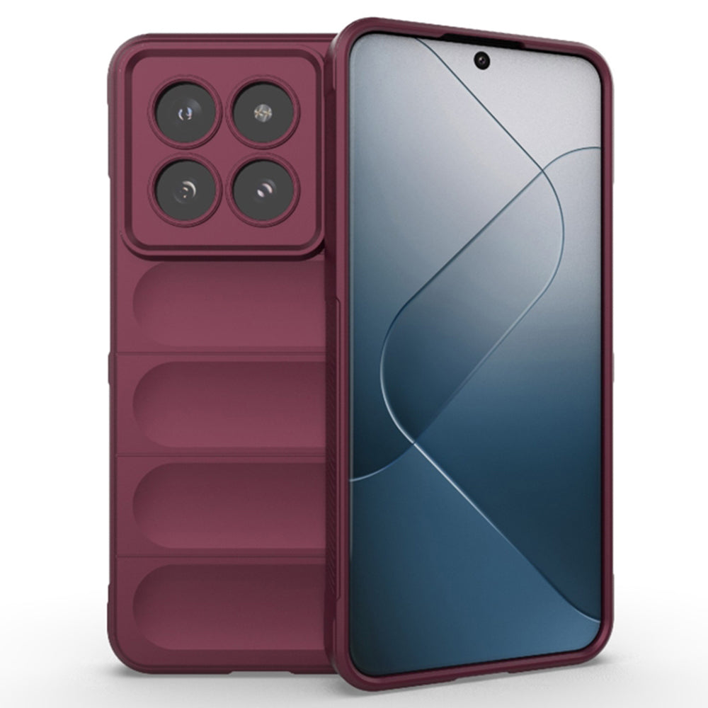 Hülle für Xiaomi 14 Pro, Techsuit, Magic Shield, Weinrot