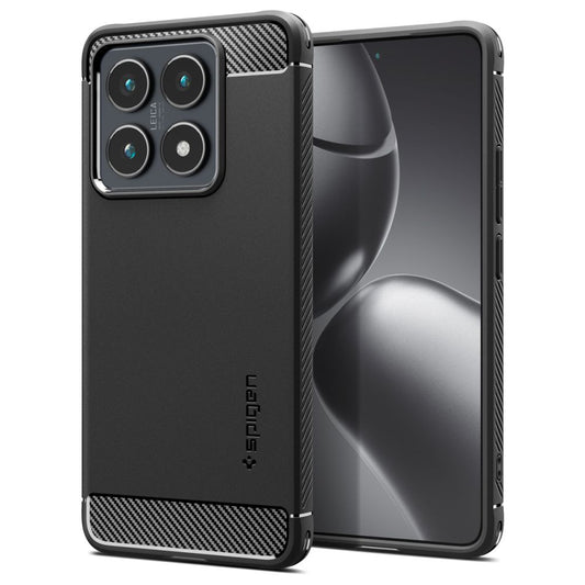 Gehäuse für Xiaomi 14T Pro, Spigen, Rugged Armour, Schwarz ACS08858 