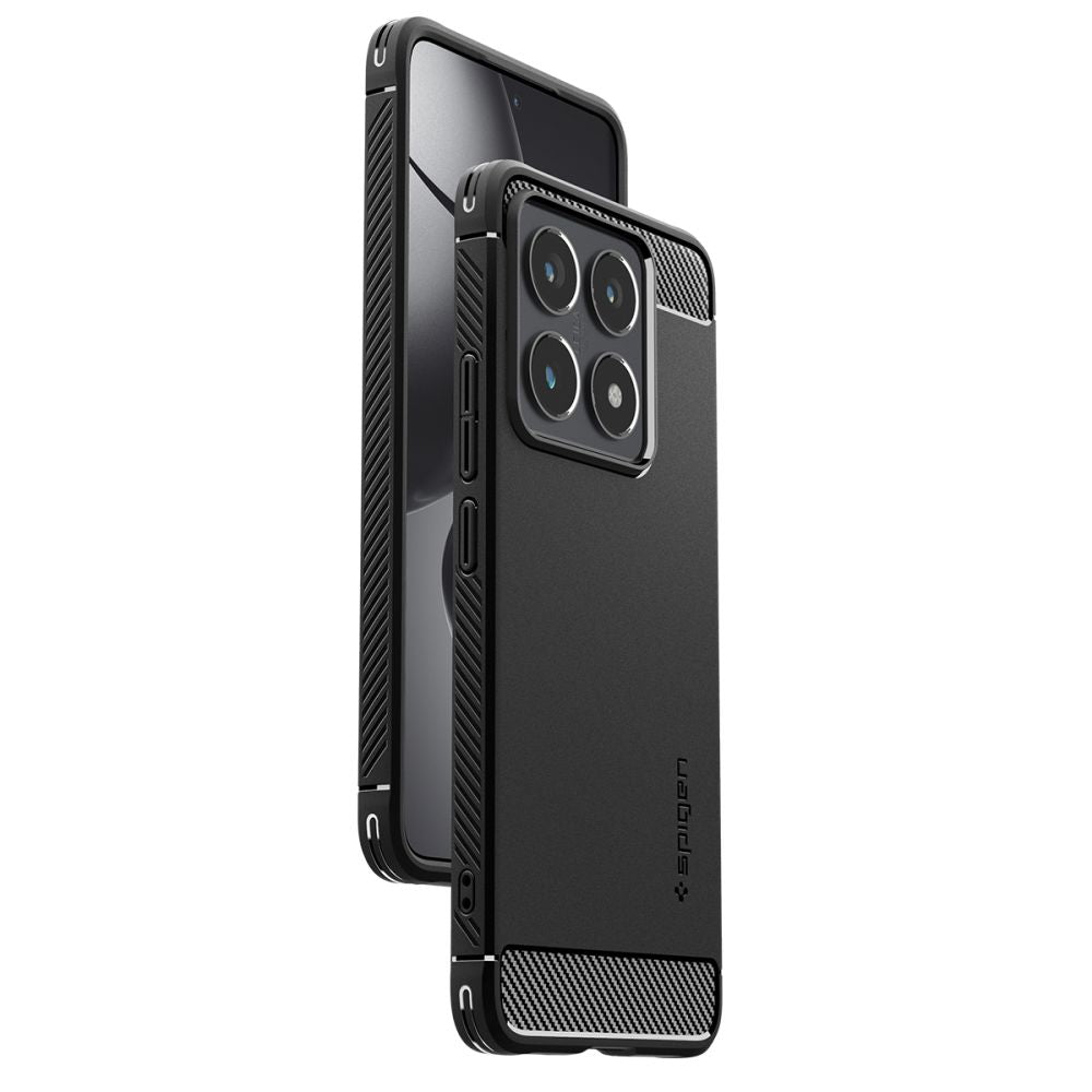 Hülle für Xiaomi 14T Pro, Spigen, Rugged Armor, Schwarz ACS08858