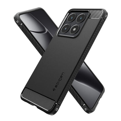 Hülle für Xiaomi 14T Pro, Spigen, Rugged Armor, Schwarz ACS08858