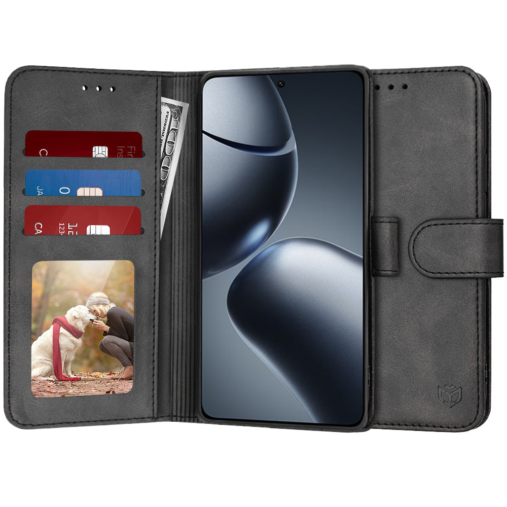 Hülle für Xiaomi 14T Pro, Techsuit, Diary Book, Schwarz