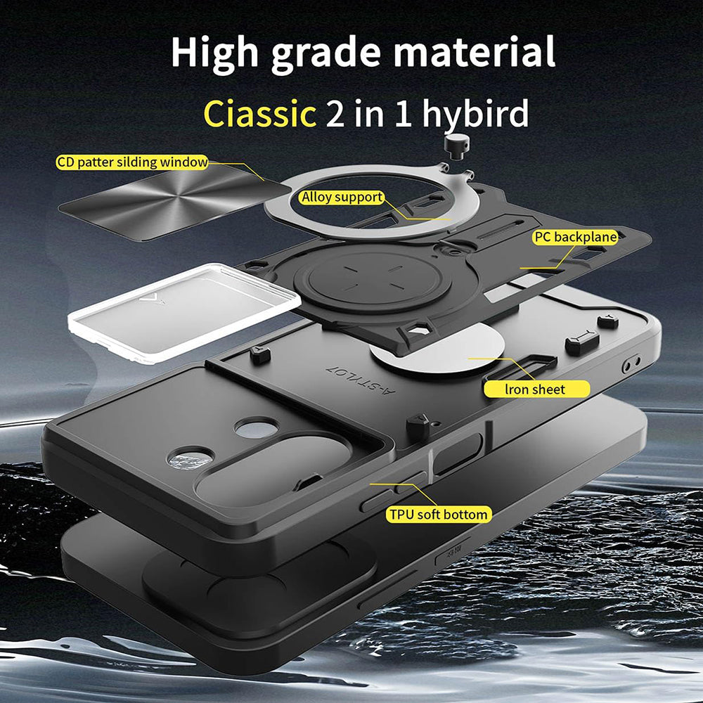 Hülle für Xiaomi 15T Pro, Techsuit, CamGuard Pro, Schwarz