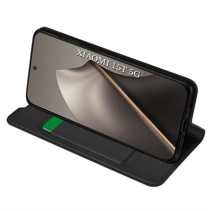 Hülle für Xiaomi 15T, Techsuit, Magskin Book, Schwarz