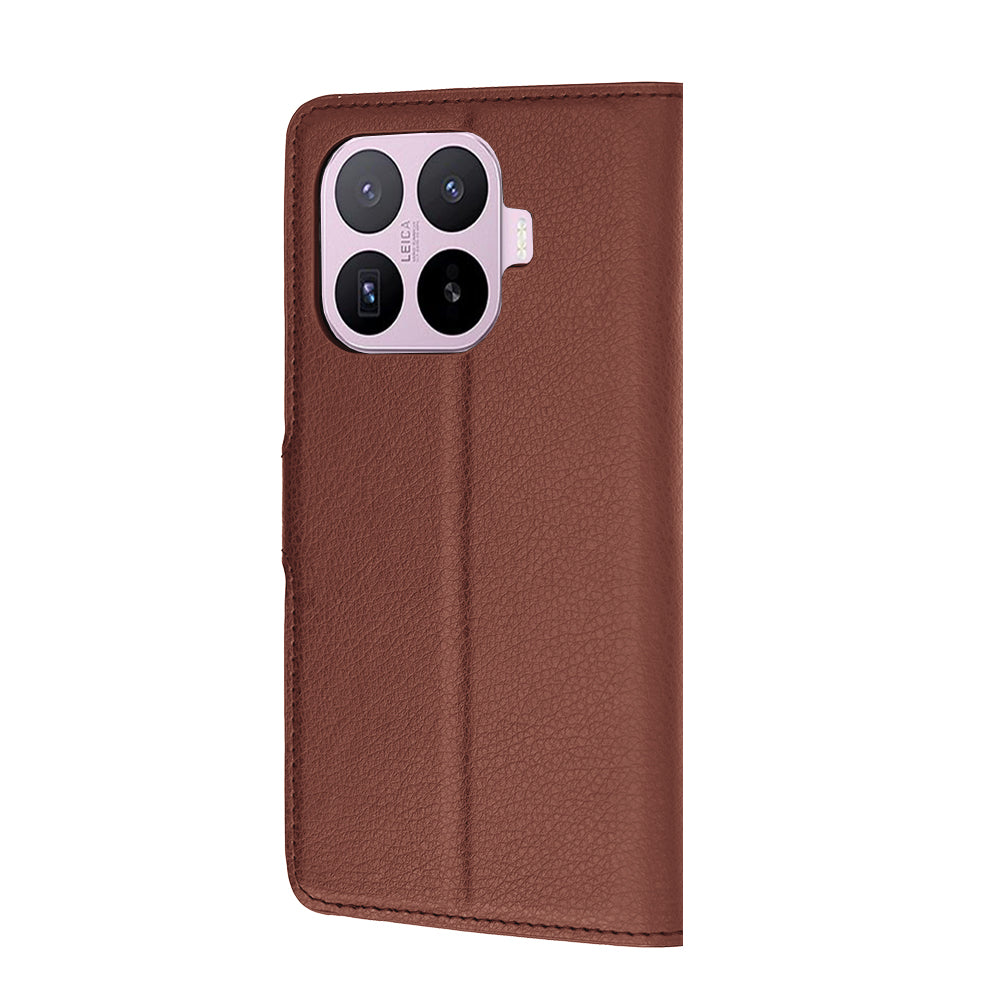 Case for Xiaomi 17T, Techsuit, Leather Folio, Brown