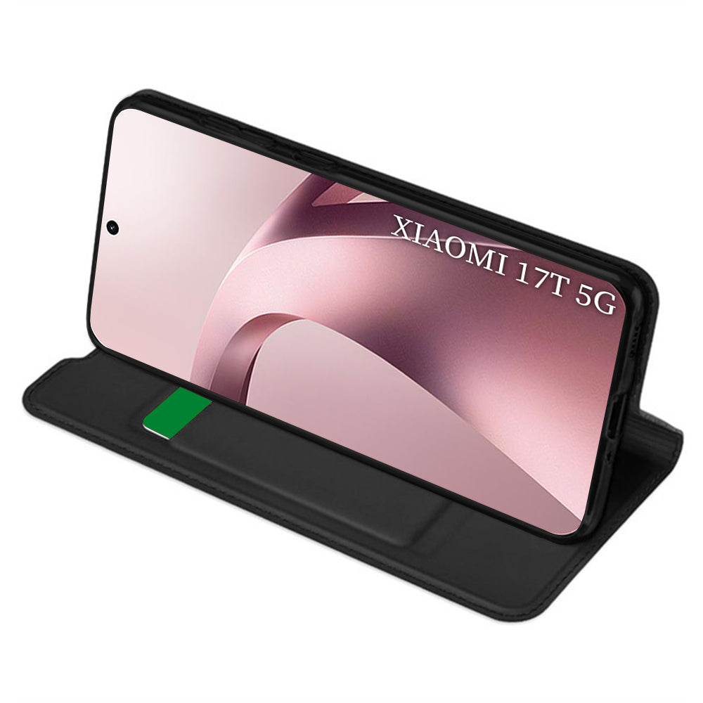 Hülle für Xiaomi 17T, Techsuit, Magskin Book, Schwarz
