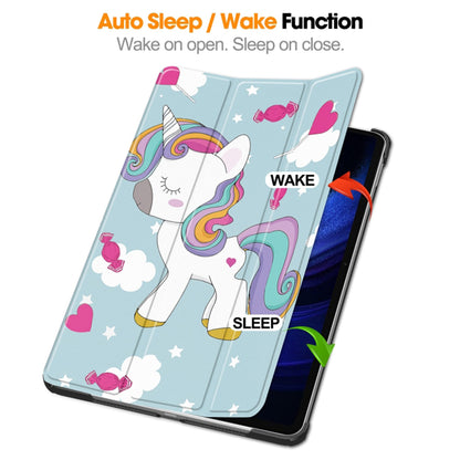 Hülle für Xiaomi Pad 6 / 6 Pro, Techsuit, FoldPro Unicorn, Mehrfarbig
