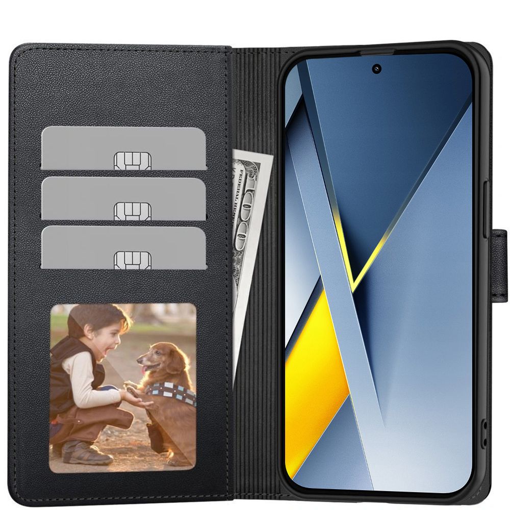 Hülle für Xiaomi Poco F8 Ultra, Tech-Protect, Wallet, Schwarz