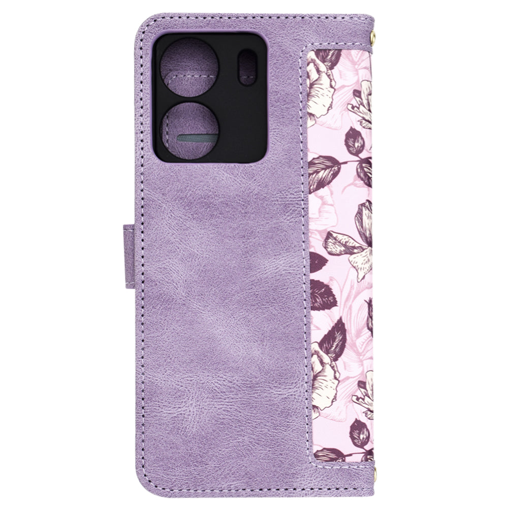 Hülle für Xiaomi Poco C65 / Redmi 13C, Techsuit, FlipCraft, Lila