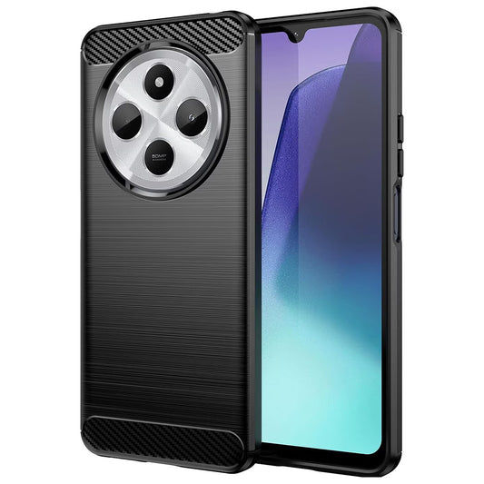 Hülle für Xiaomi Poco C75 / Redmi 14C, Techsuit, Carbon, Schwarz