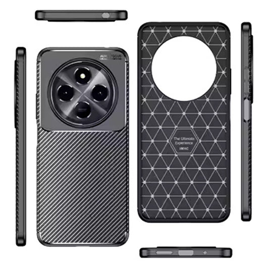 Hülle für Xiaomi Poco C75 / Redmi 14C, Techsuit, CarbonFiber, Schwarz