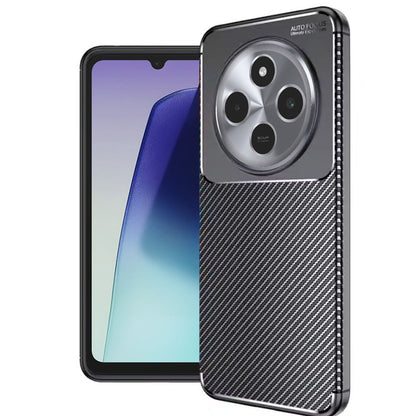 Hülle für Xiaomi Poco C75 / Redmi 14C, Techsuit, CarbonFiber, Schwarz