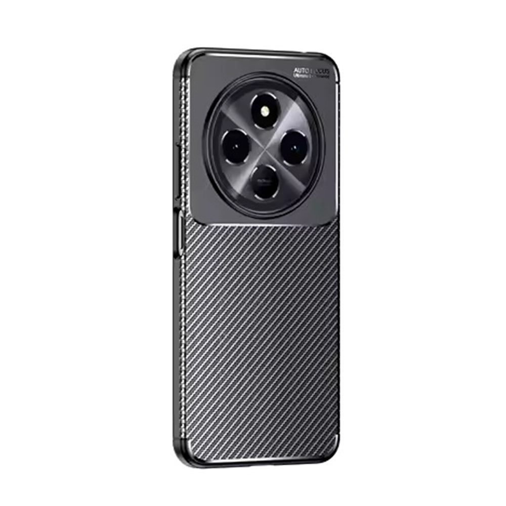 Hülle für Xiaomi Poco C75 / Redmi 14C, Techsuit, CarbonFiber, Schwarz