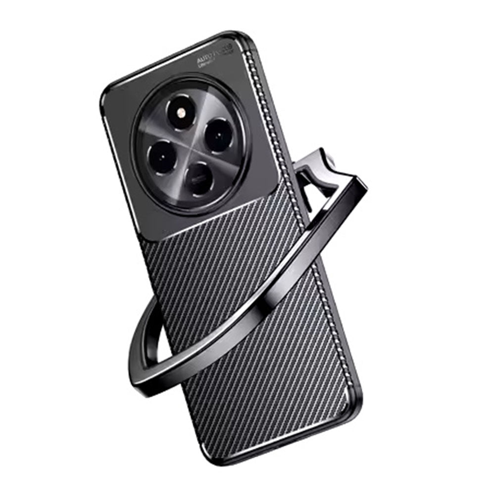 Hülle für Xiaomi Poco C75 / Redmi 14C, Techsuit, CarbonFiber, Schwarz