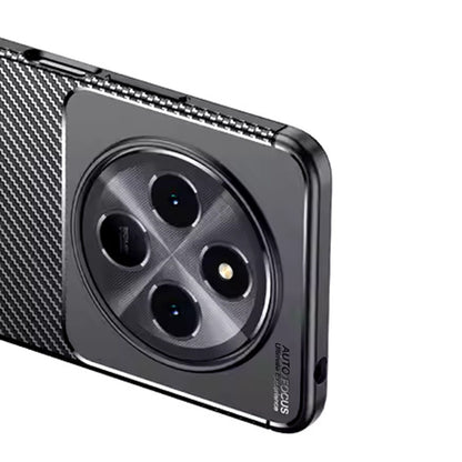 Hülle für Xiaomi Poco C75 / Redmi 14C, Techsuit, CarbonFiber, Schwarz