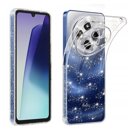 Hülle für Xiaomi Poco C75 / Redmi 14C, Techsuit, SparkleSkin, Transparent