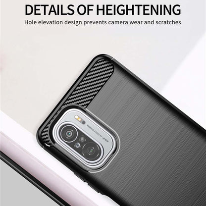 Hülle für Xiaomi Poco F3 / Mi 11i, Techsuit, Carbon, Schwarz