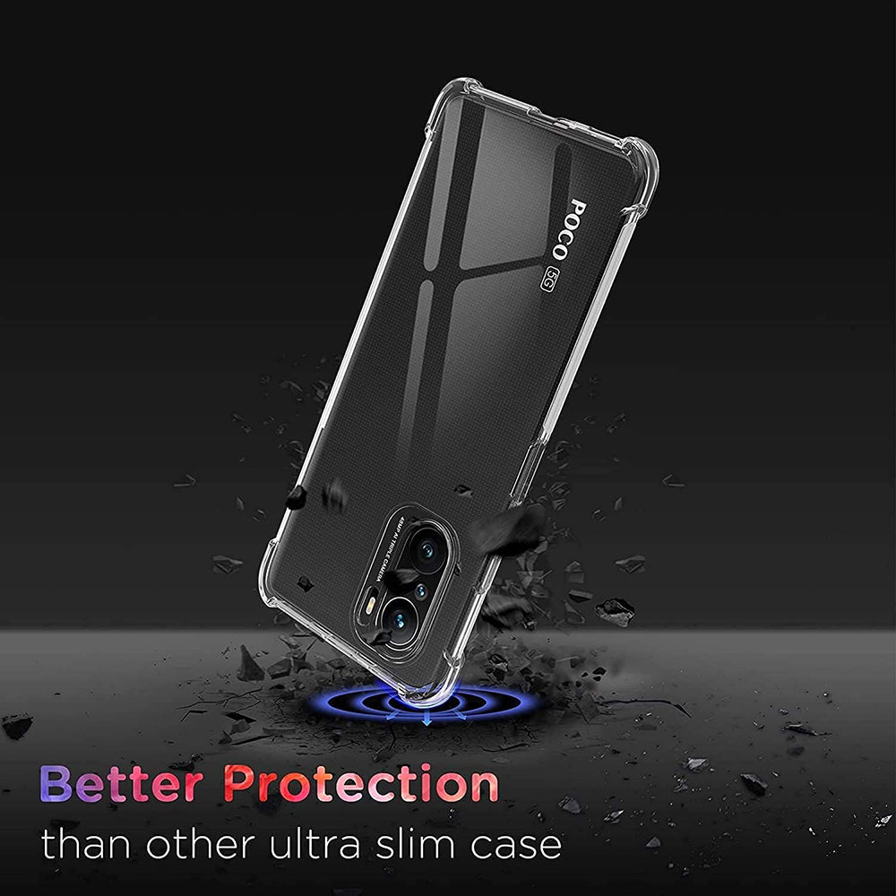 Case for Xiaomi Poco F3 / Mi 11i, Techsuit, Shockproof Clear, Transparent