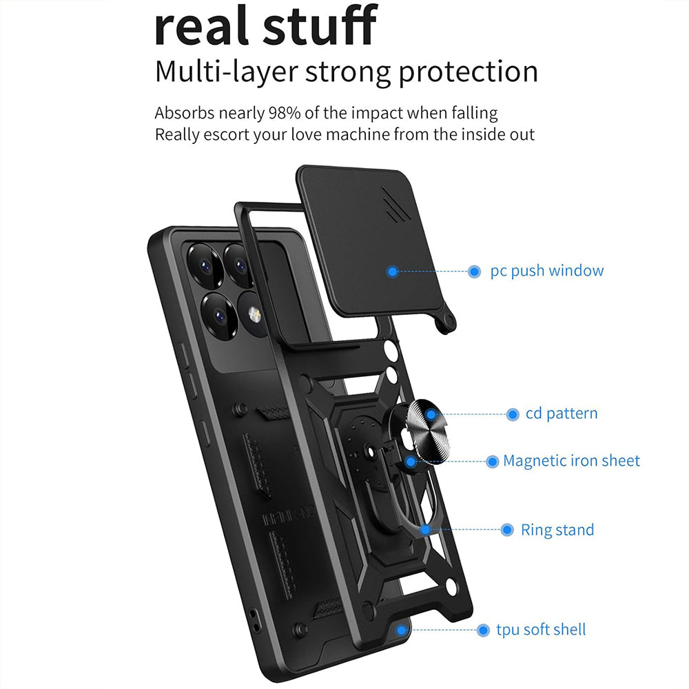 Hülle für Xiaomi Poco F6 Pro, Techsuit, CamShield, Grün