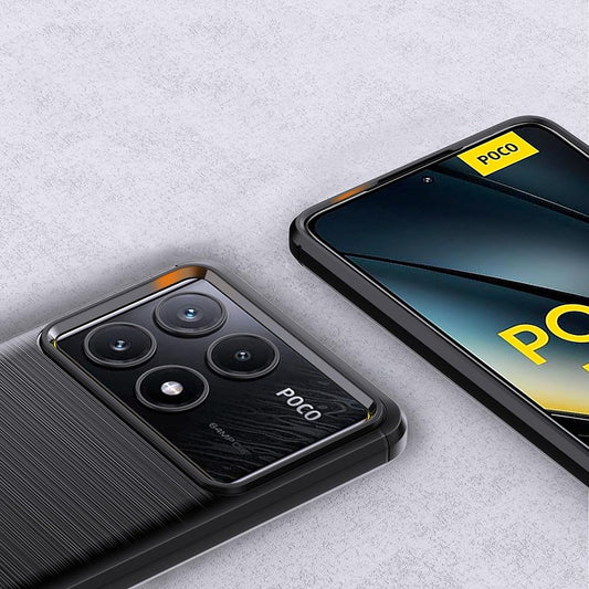 Case for Xiaomi Poco F6 Pro, Techsuit, Carbon, Blue
