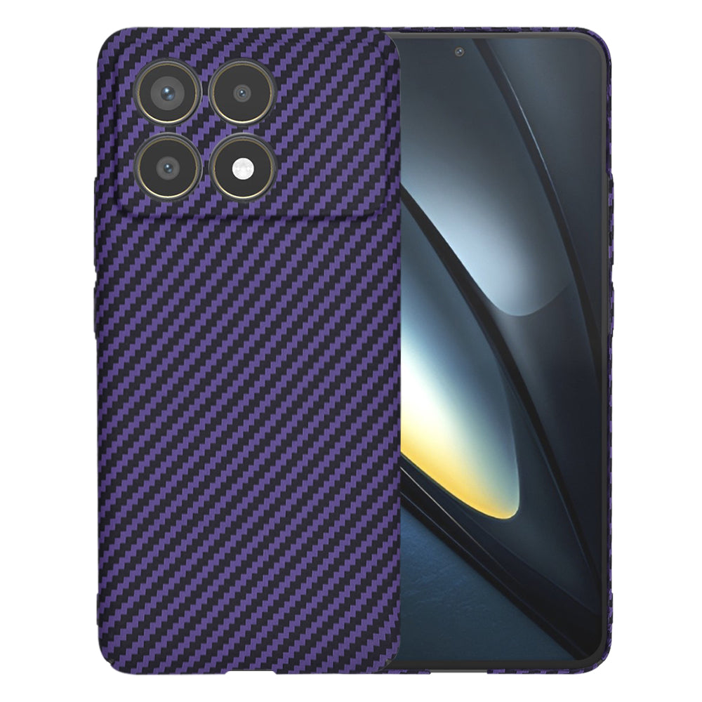 Hülle für Xiaomi Poco F6 Pro, Techsuit, Carbonite FiberShell, Lila