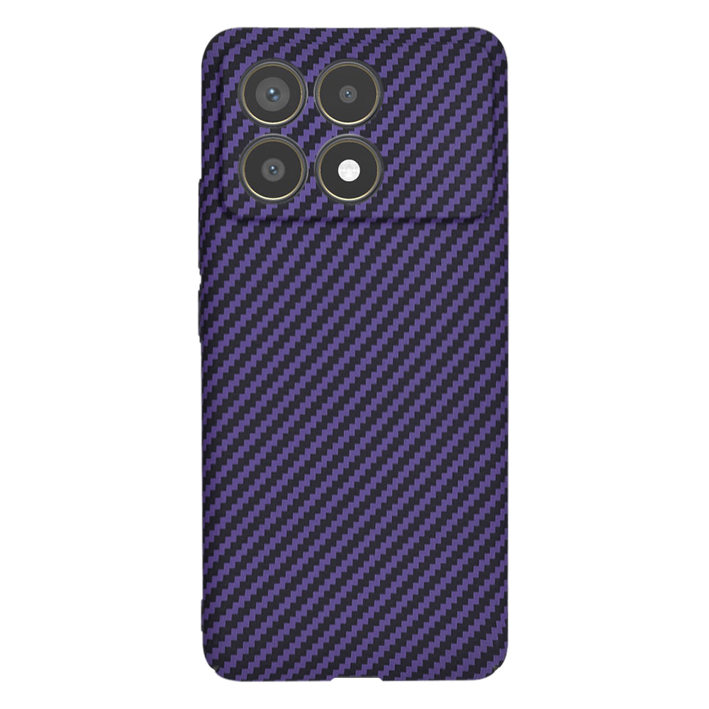 Hülle für Xiaomi Poco F6 Pro, Techsuit, Carbonite FiberShell, Lila