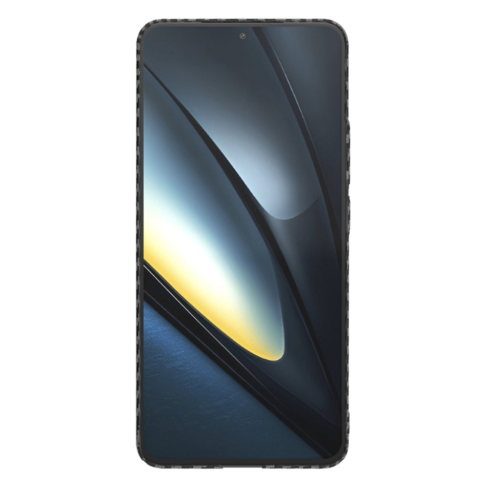 Hülle für Xiaomi Poco F6 Pro, Techsuit, Carbonite FiberShell, Schwarz