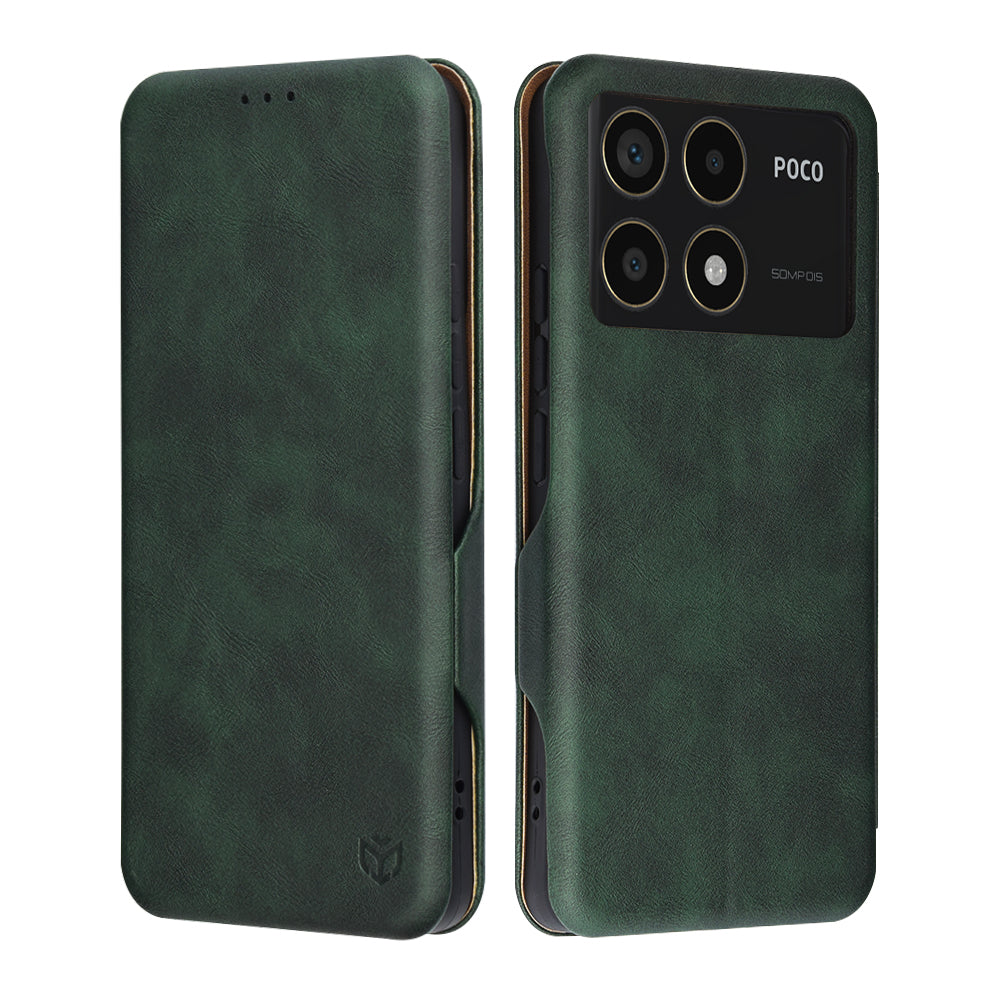 Hülle für Xiaomi Poco F6 Pro, Techsuit, Safe Wallet Plus, Grün