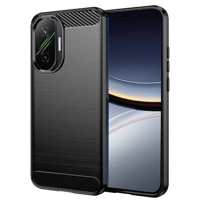 Hülle für Xiaomi Poco F7, Techsuit, Carbon, Schwarz