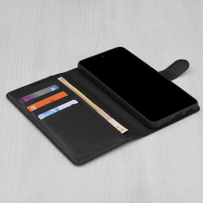 Hülle für Xiaomi Poco F8 Pro, Techsuit, Leather Folio, Schwarz