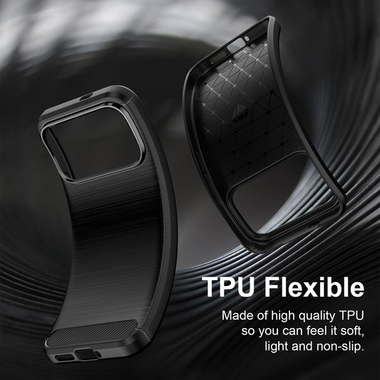 Hülle für Xiaomi Poco F9 Pro, Techsuit, Carbon, Schwarz