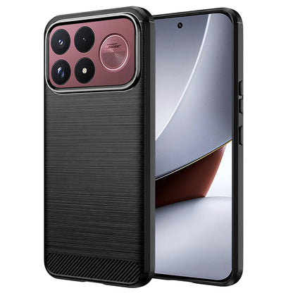 Hülle für Xiaomi Poco F9 Ultra, Techsuit, Carbon, Schwarz