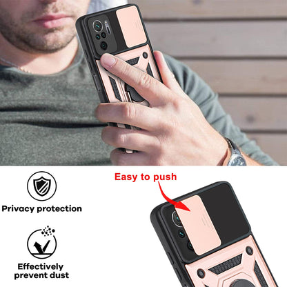 Hülle für Xiaomi Poco M5s / Redmi Note 10S / Note 10, Techsuit, CamShield, Schwarz