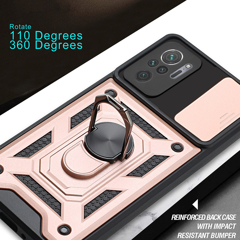 Hülle für Xiaomi Poco M5s / Redmi Note 10S / Note 10, Techsuit, CamShield, Schwarz