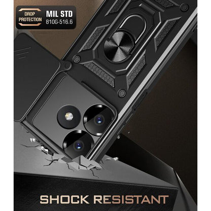 Hülle für Xiaomi Poco M6 4G / Redmi 13, Techsuit, CamShield, Schwarz