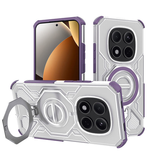 Hülle für Xiaomi Poco M8 Pro / Redmi Note 15 Pro+ 5G, Techsuit, Carbon Shield Pro, Lila