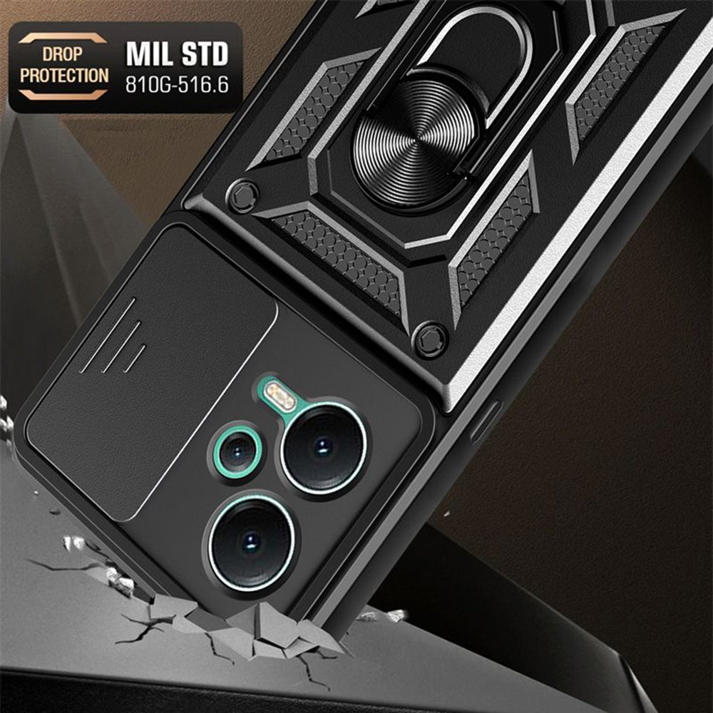 Hülle für Xiaomi Poco X5 / Note 12 5G, Techsuit, CamShield, Schwarz