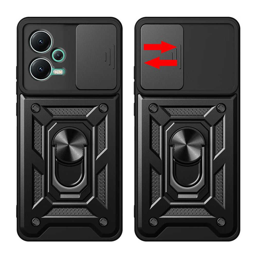 Hülle für Xiaomi Poco X5 / Note 12 5G, Techsuit, CamShield, Schwarz