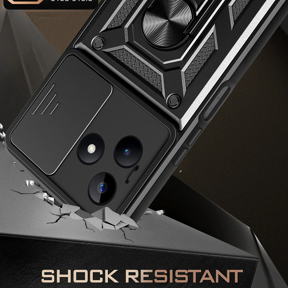 Hülle für Xiaomi Poco X6 / Note 13 Pro 5G, Techsuit, CamShield, Schwarz