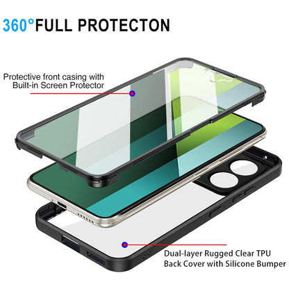 Hülle für Xiaomi Poco X6 / Note 13 Pro 5G, Techsuit, ColorVerse 360, Schwarz