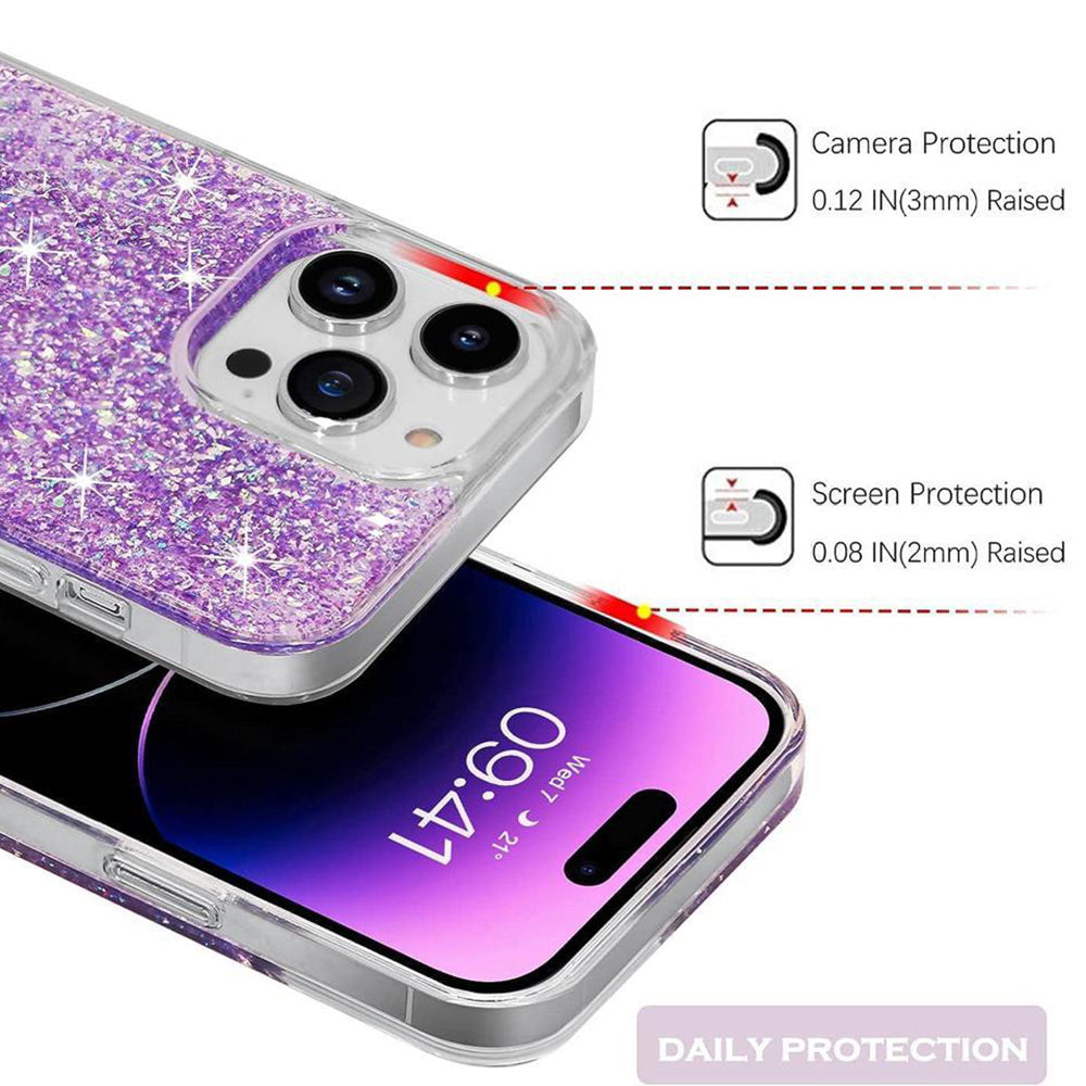 Hülle für Xiaomi Poco X6 Pro, Techsuit, Glitzerndes Funkeln, Blau