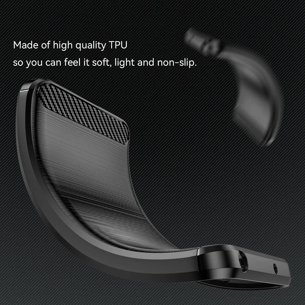 Hülle für Xiaomi Poco X7 / Note 14 Pro 5G, Techsuit, Carbon, Schwarz