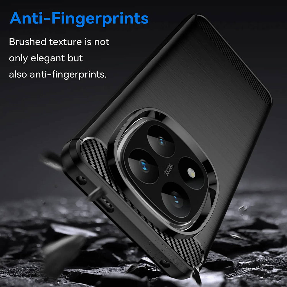 Hülle für Xiaomi Poco X7 / Note 14 Pro 5G, Techsuit, Carbon, Schwarz