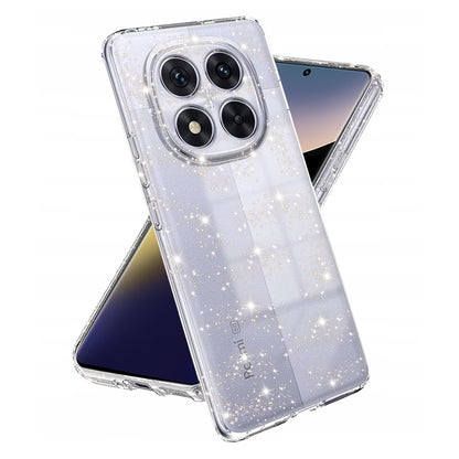 Hülle für Xiaomi Poco X7 / Note 14 Pro 5G, Techsuit, SparkleSkin, Transparent