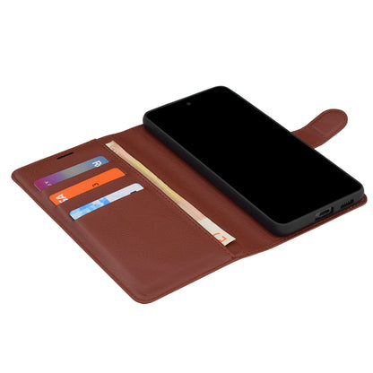 Hülle für Xiaomi Poco X8 Pro Max, Techsuit, Leder-Folio, Braun