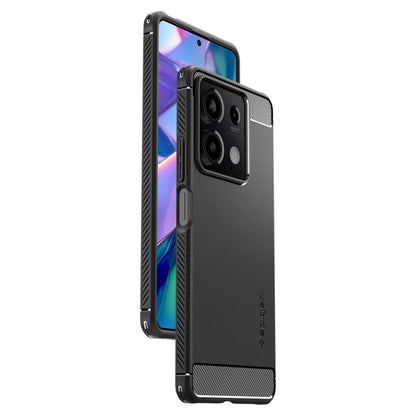 Hülle für Xiaomi Redmi Note 13 5G, Spigen, Rugged Armor, Schwarz ACS07665