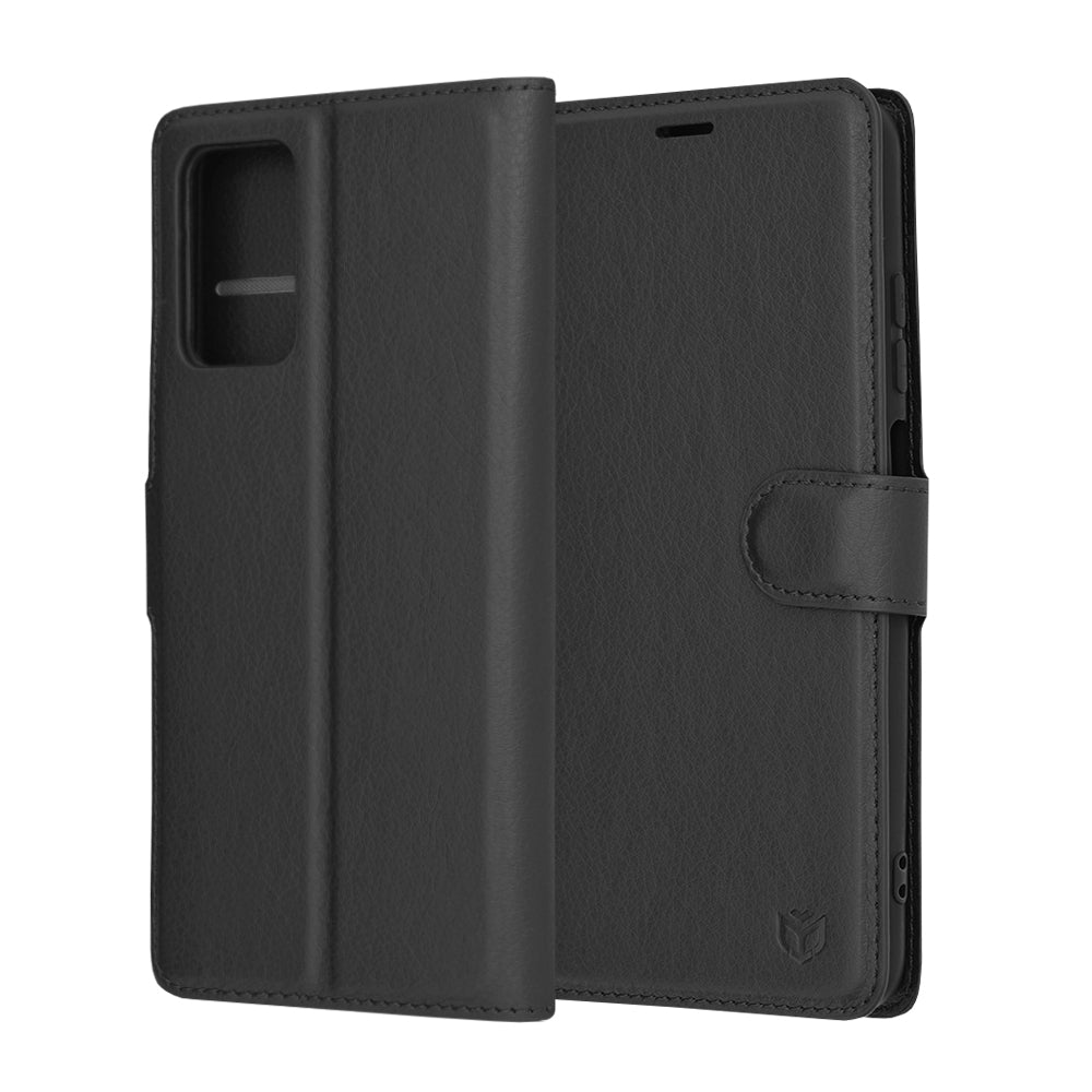 Case for Xiaomi Redmi 10 2022 / 10 (2021), Techsuit, Leather Folio, Black