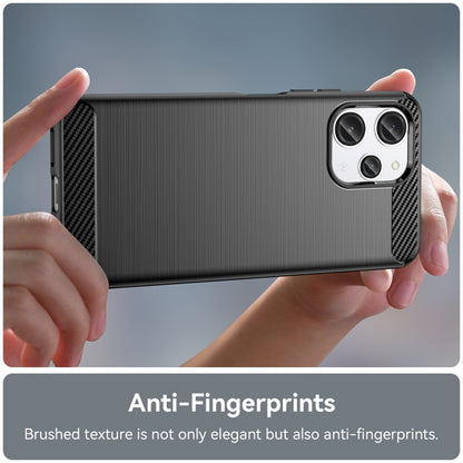 Hülle für Xiaomi Redmi 12 5G / 12, Techsuit, Carbon, Schwarz