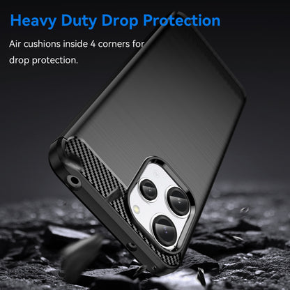 Hülle für Xiaomi Redmi 12 5G / 12, Techsuit, Carbon, Schwarz
