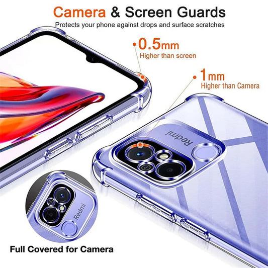 Hülle für Xiaomi Redmi 12C, Techsuit, stoßfest klar, transparent