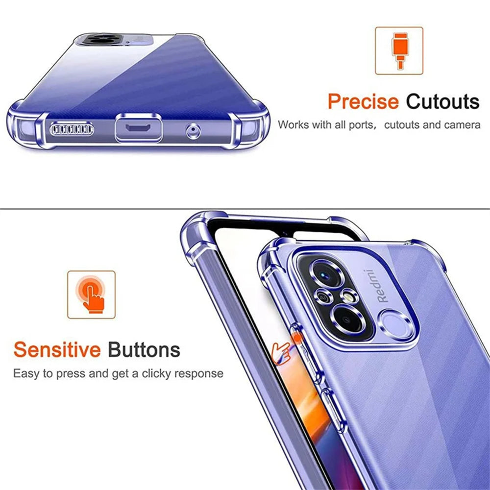 Hülle für Xiaomi Redmi 12C, Techsuit, stoßfest klar, transparent